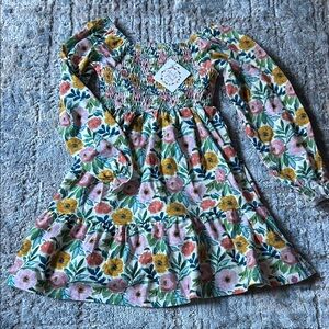 Cheeky Plum Floral Kids Dress with Long Sleeves